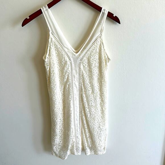 Abercrombie & Fitch Dresses & Skirts - Abercrombie & Fitch Ivory White Mini Sleeveless Lace Feminine Dress Size XS